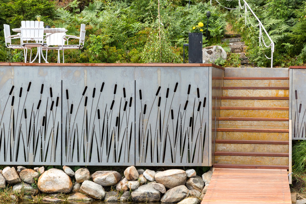 corten plåt trädgård